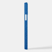 Blauwe glitter, sprankeling, glitterachtergrond iPhone hoesje (Rechterkant)