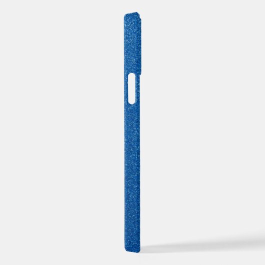 Blauwe glitter, sprankeling, glitterachtergrond iPhone hoesje (Rechterkant)