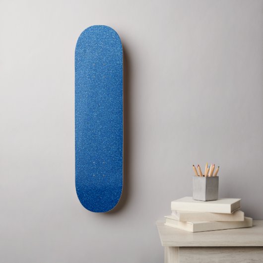 Blauwe glitter, sprankeling, glitterachtergrond skateboard (Muurkunst)