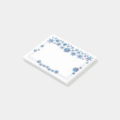  blauwe glitter Winter Snowflakes Kerstmis Post-it® Notes (Schuin)