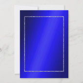 Blauwe glitters en vogelballonnen kaart (Achterkant)