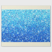 Blauwe Glitters Sparkles Textuur Cadeaupapier (Vlak)