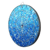 Blauwe Glitters Sparkles Textuur Dartbord (Voorkant Rechts)