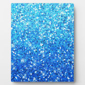 Blauwe Glitters Sparkles Textuur Fotoplaat (Voorkant)