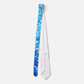 Blauwe Glitters Sparkles Textuur Stropdas (Achterkant)