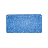 Blauwe glittersterren etiket (Voorkant)