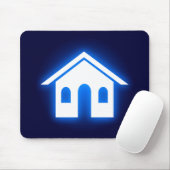 blauwe gloed thuis muismat (Met muis)