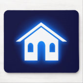 blauwe gloed thuis muismat (Voorkant)