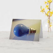 Blauwe gloeilamp met bajonetfitting kaart (Gele Bloem)