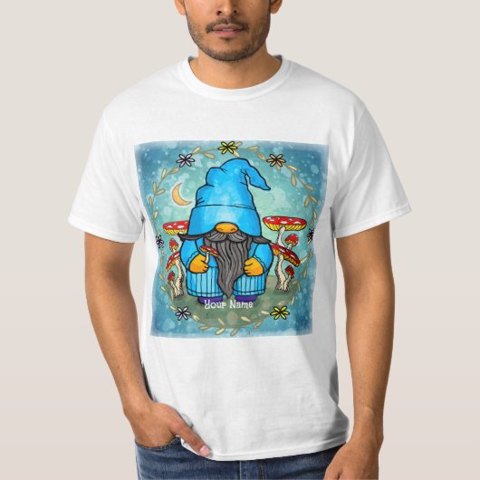 Blauwe gnoom t-shirt (Voorkant)