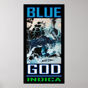 BLAUWE GOD INDICA POSTER