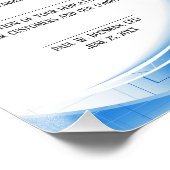 Blauwe golf 10 jaar beloning werknemer foto afdruk (Hoek)