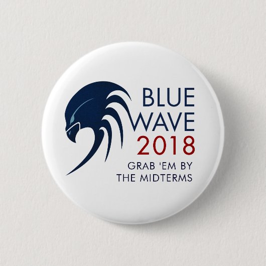 Blauwe golf 2018 Tsunami verzet Midterm verkiezing Ronde Button 5,7 Cm (Voorkant)