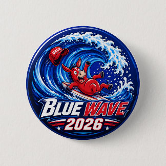 Blauwe Golf 2026 Ronde Button 5,7 Cm