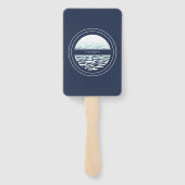 Blauwe golf anker bruiloft golf ID836 Handwaaier (Achterkant)