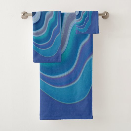 Blauwe Golf Bad Handdoek (Insitu)