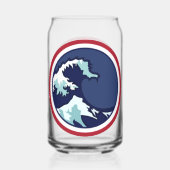 Blauwe golf blikvorm glas (Voorkant)