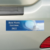 Blauwe golf Bumpersticker 2022 (Op auto)
