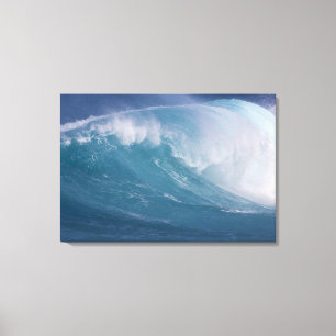 Blauwe golf die breekt, Maui, Hawaii, VS 3 Canvas Afdruk