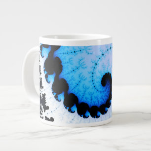 Blauwe Golf - fractale kunst Grote Koffiekop