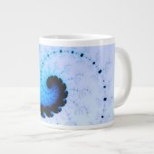 Blauwe Golf - fractale kunst Grote Koffiekop (Voorkant rechts)