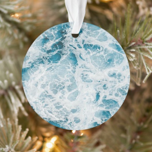 Blauwe golf in de Stille Oceaan Ornament (Boom)
