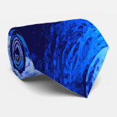 blauwe golf met coole surf stijl stropdas (Opgerold)