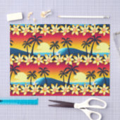 Blauwe golf op zonsopgang tissuepapier (Craft)