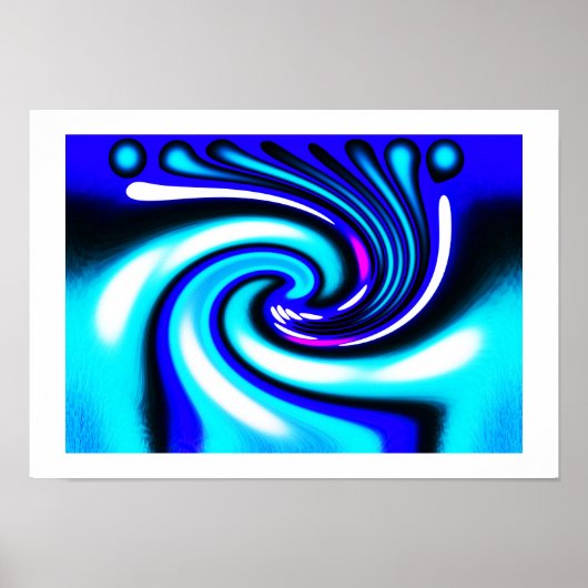 Blauwe golf poster (Voorkant)