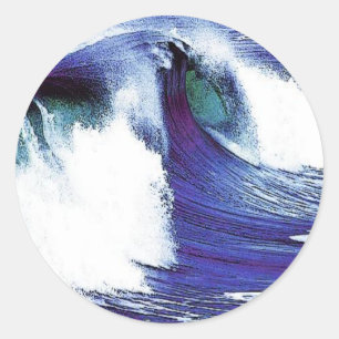 Blauwe golf ronde sticker