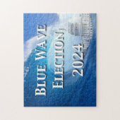 Blauwe golf verkiezingen 2024 legpuzzel (Verticaal)