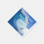 Blauwe golf verkiezingen 2024 servet (Hoek)