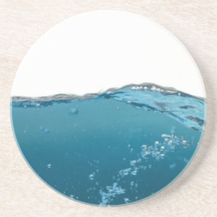 Blauwe golf wissen zandsteen onderzetter