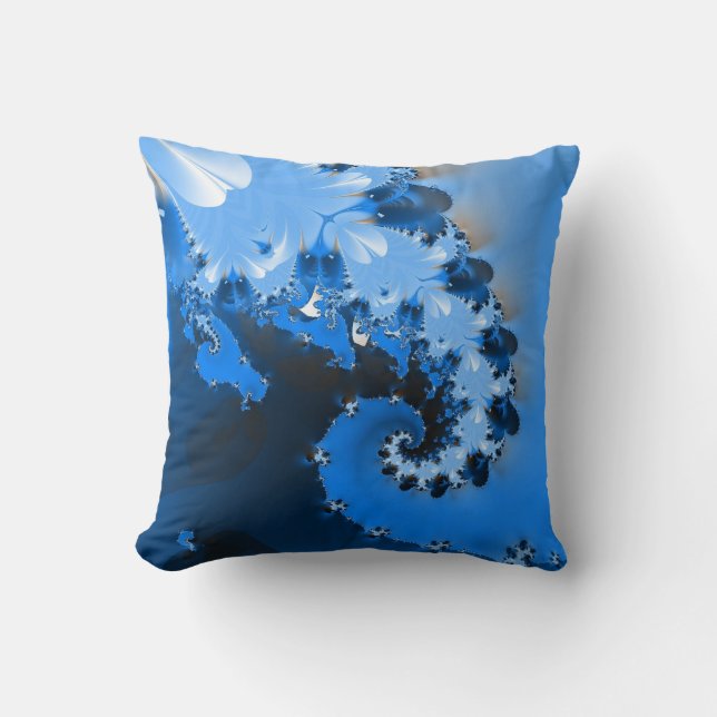 Blauwe golfbuis kussen (Voorkant)