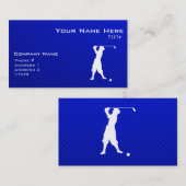 Blauwe  Golfer Visitekaartje (Voorkant / Achterkant)