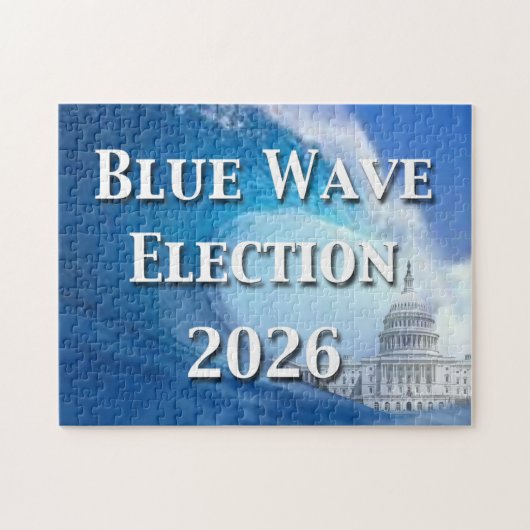 Blauwe Golfverkiezing 2026 Legpuzzel (Horizontaal)