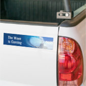 Blauwe golven aanpassen 2022 bumpersticker (Op Truck)