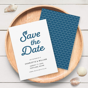 Blauwe Golven Bewaar de Datumkaart Save The Date