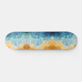 Blauwe golven bij Zand Beach Skateboard (Horizontaal)