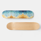 Blauwe golven bij Zand Beach Skateboard (Horizontaal)