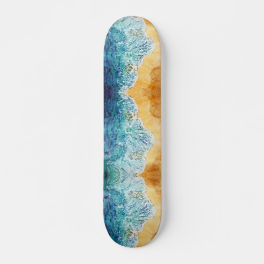 Blauwe golven bij Zand Beach Skateboard (Voorkant)
