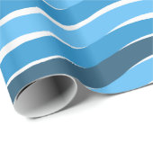 Blauwe golven cadeaupapier (Rol Hoek)