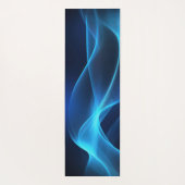 Blauwe golven in gloeiend licht yogamat (Achterkant)