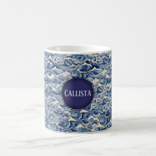 Blauwe Golven Koffiemok