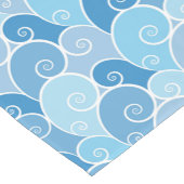 Blauwe golven korte tafelloper (Hoek)