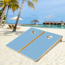 Blauwe Golven Patroon Corn hole Set