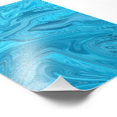 Blauwe golven schilderen | Beste abstracte schilde Foto Afdruk (Hoek)