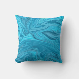 Blauwe golven schilderen | Beste abstracte schilde Kussen