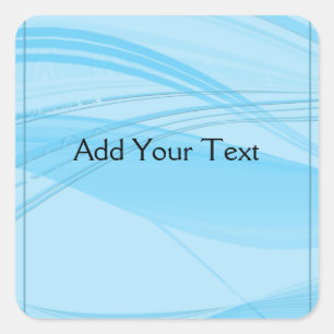 Blauwe golven vierkante sticker