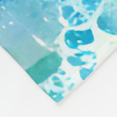 Blauwe golven voor Zee in de oceaan Fleece Deken (Hoek)